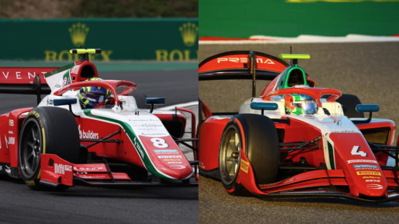 The last generation of F2 car (left) is markedly different from the new one (right)