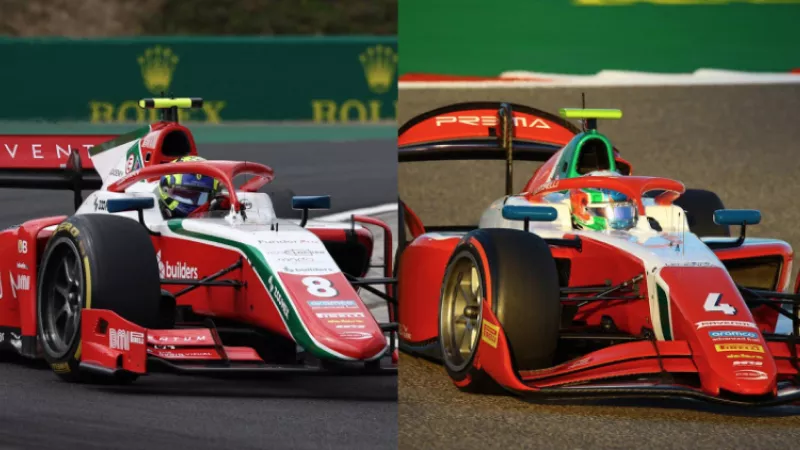 The last generation of F2 car (left) is markedly different from the new one (right)