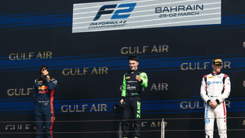 Drivers of different heights including Zane Maloney (centre) and Paul Aron (right) have commented on the comfort of the new F2 car
