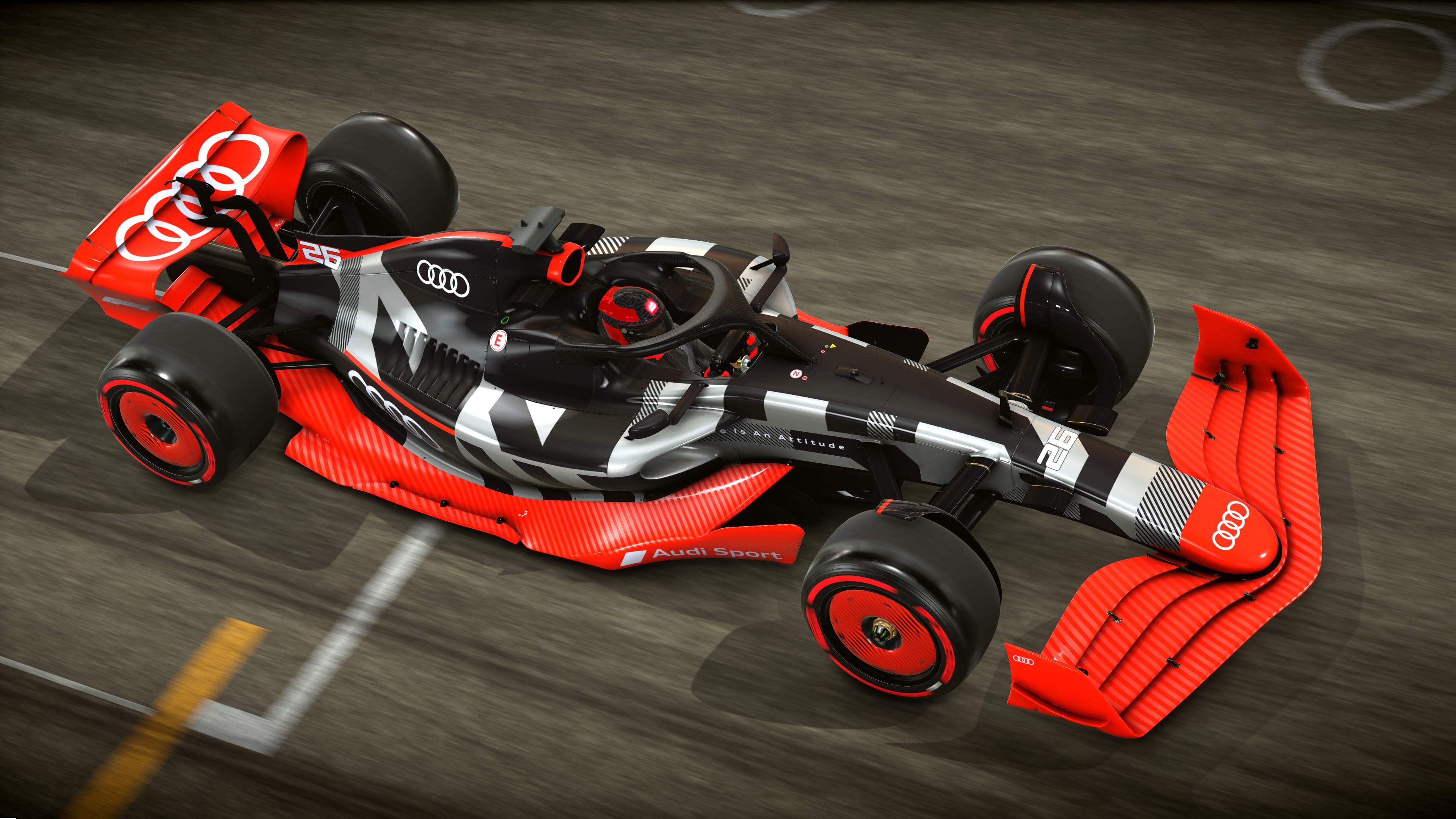 Audi 2026 F1 car render