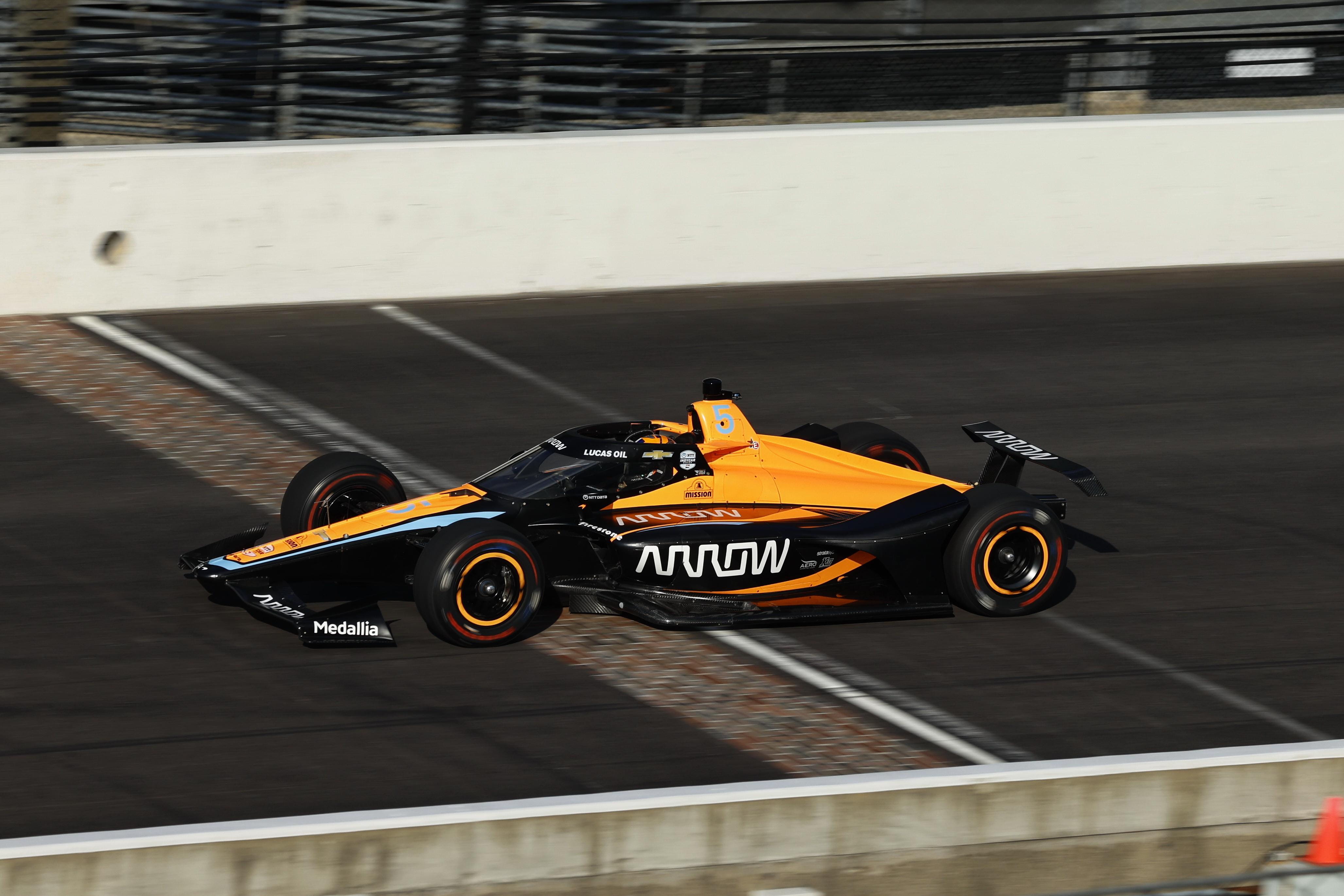 Alex Rossi testing McLaren IndyCar hybrid