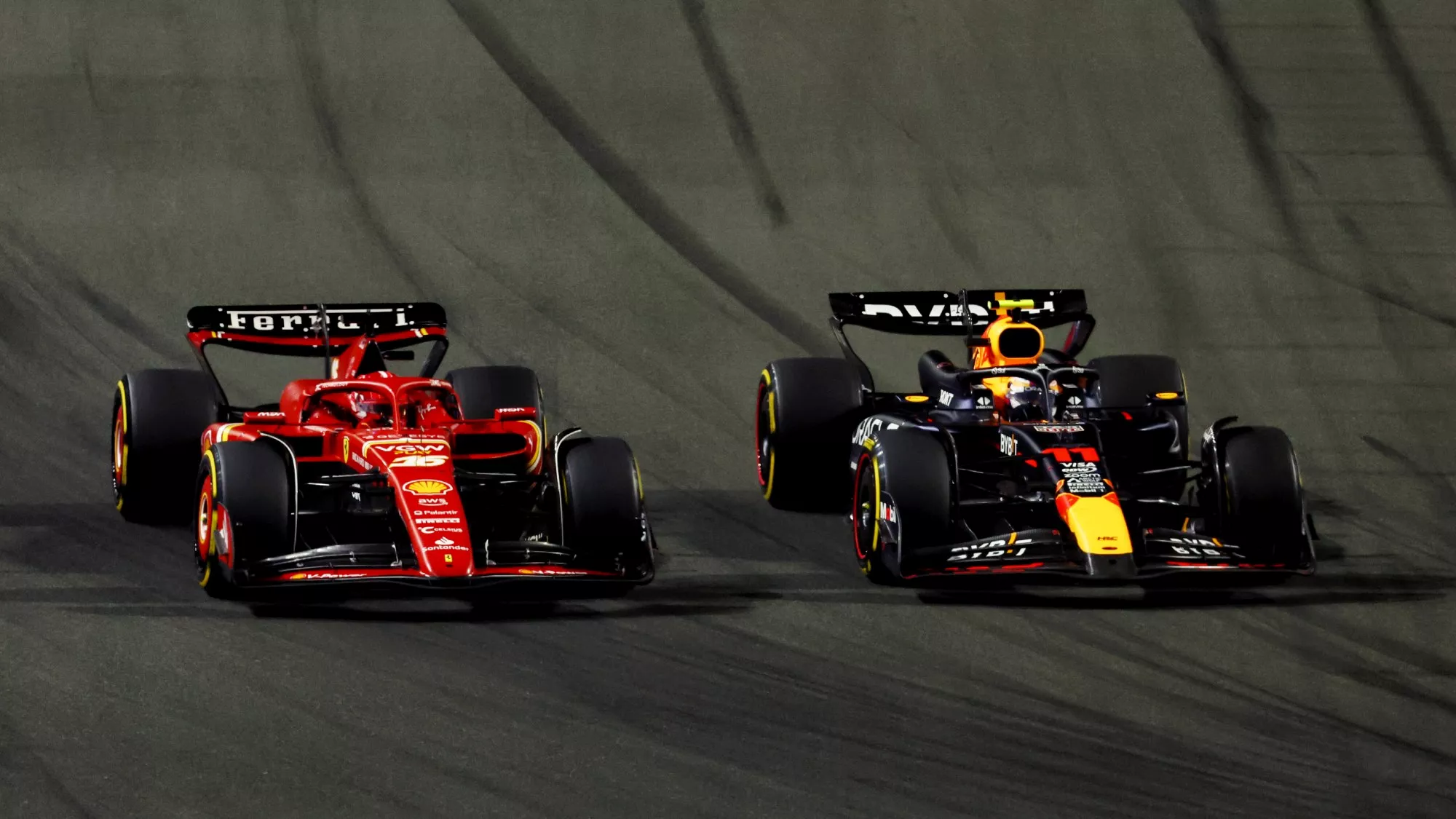 Ferrari and Red Bull at the 2024 Saudi Arabian GP