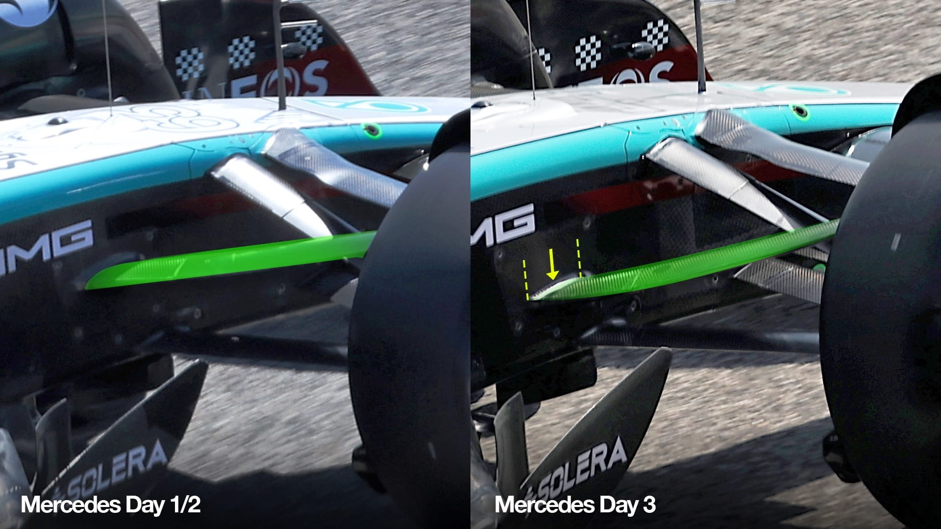 Mercedes W15 suspension diagram