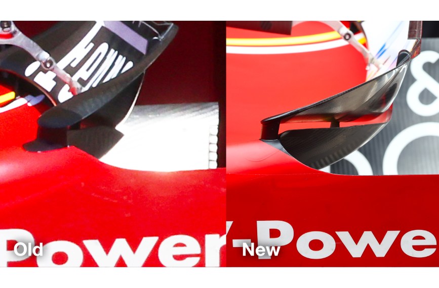 Ferrari rear wing endplate Imola