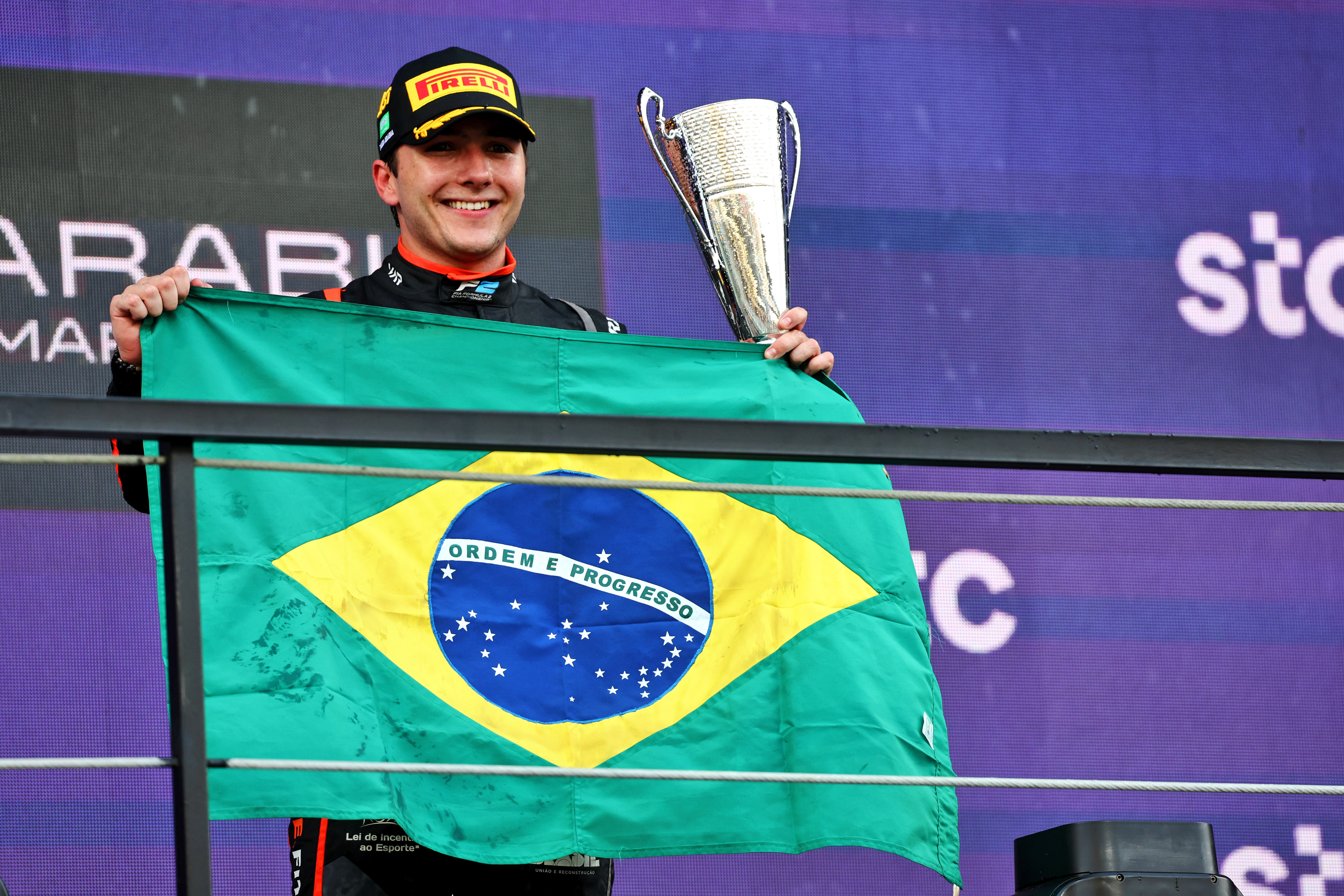 Enzo Fittipaldi winner of the F2 feature race in Saudi Arabia