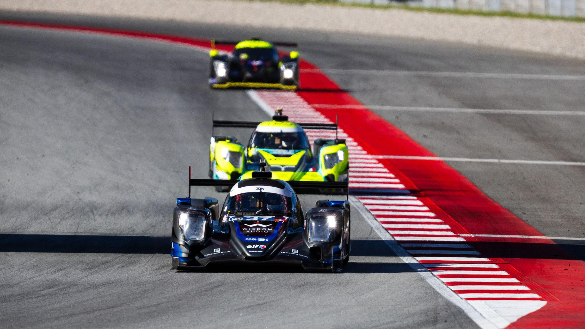 LMP2 cars testing in Barcelona