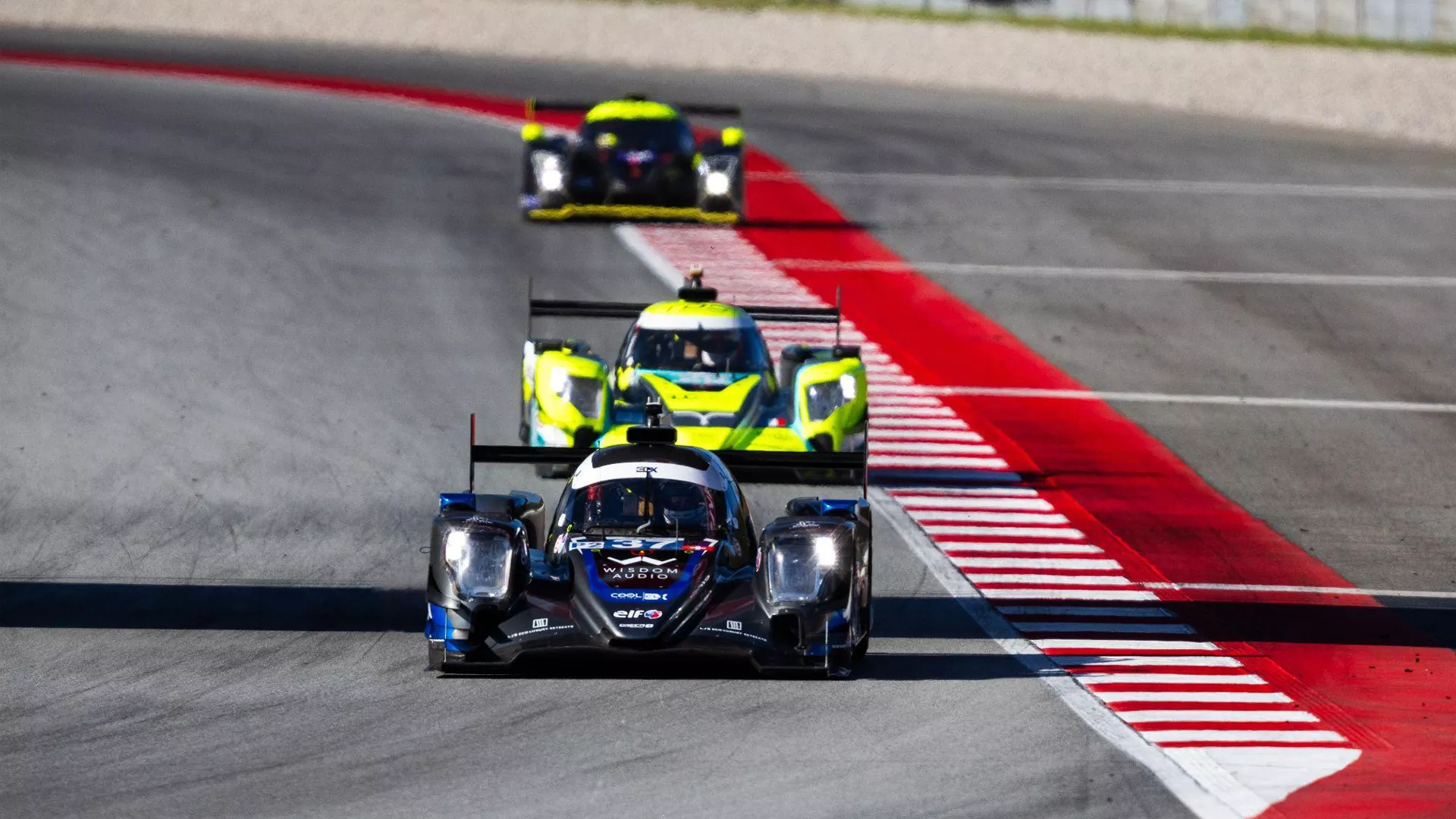LMP2 cars testing in Barcelona