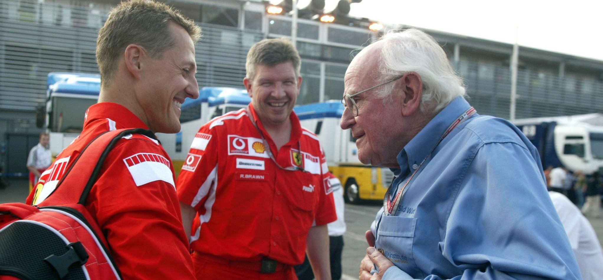 Image of Professor Sid Watkins with Michael Schumacher