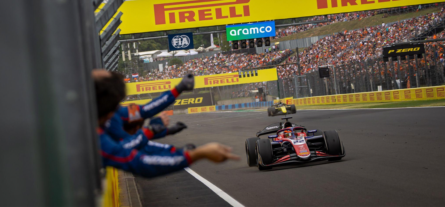 Trident’s Richard Verschoor took the chequered flag for the sprint race - but was subsequently disqualified for excessive plank wear