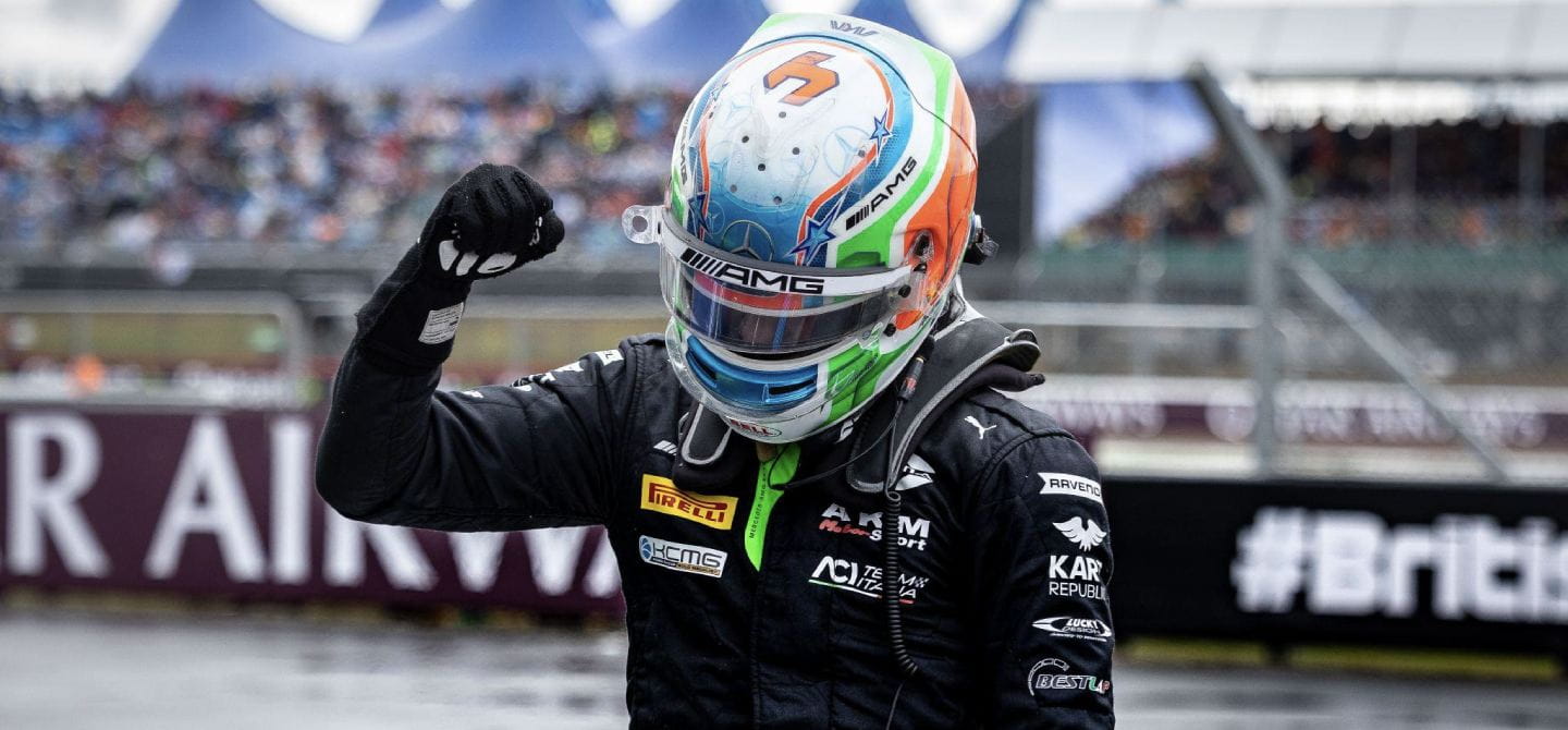 Photo: Kimi Antonelli, winner of the 2024 Silverstone F2 sprint race