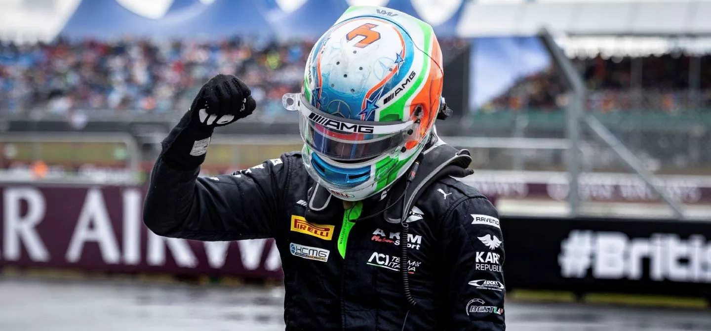 Photo: Kimi Antonelli, winner of the 2024 Silverstone F2 sprint race