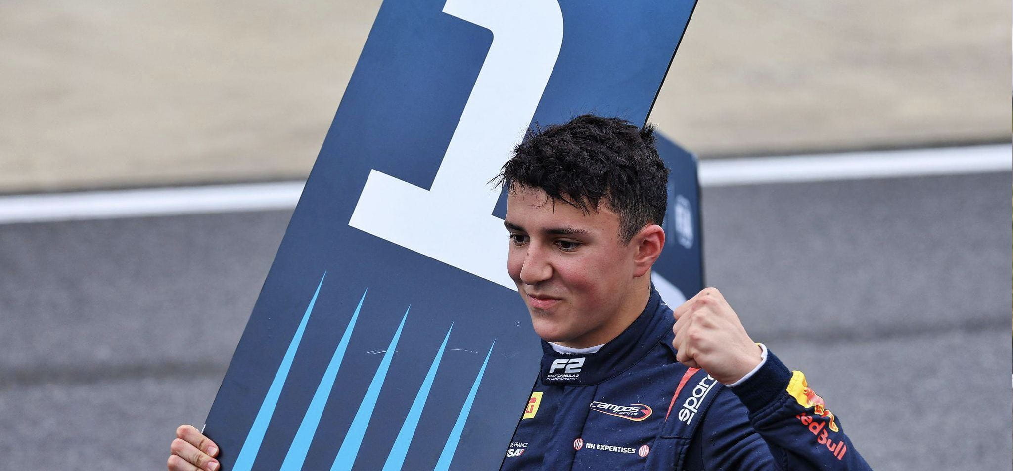 Isack Hadjar went on to win Sunday’s F2 feature race, putting him top in the standings