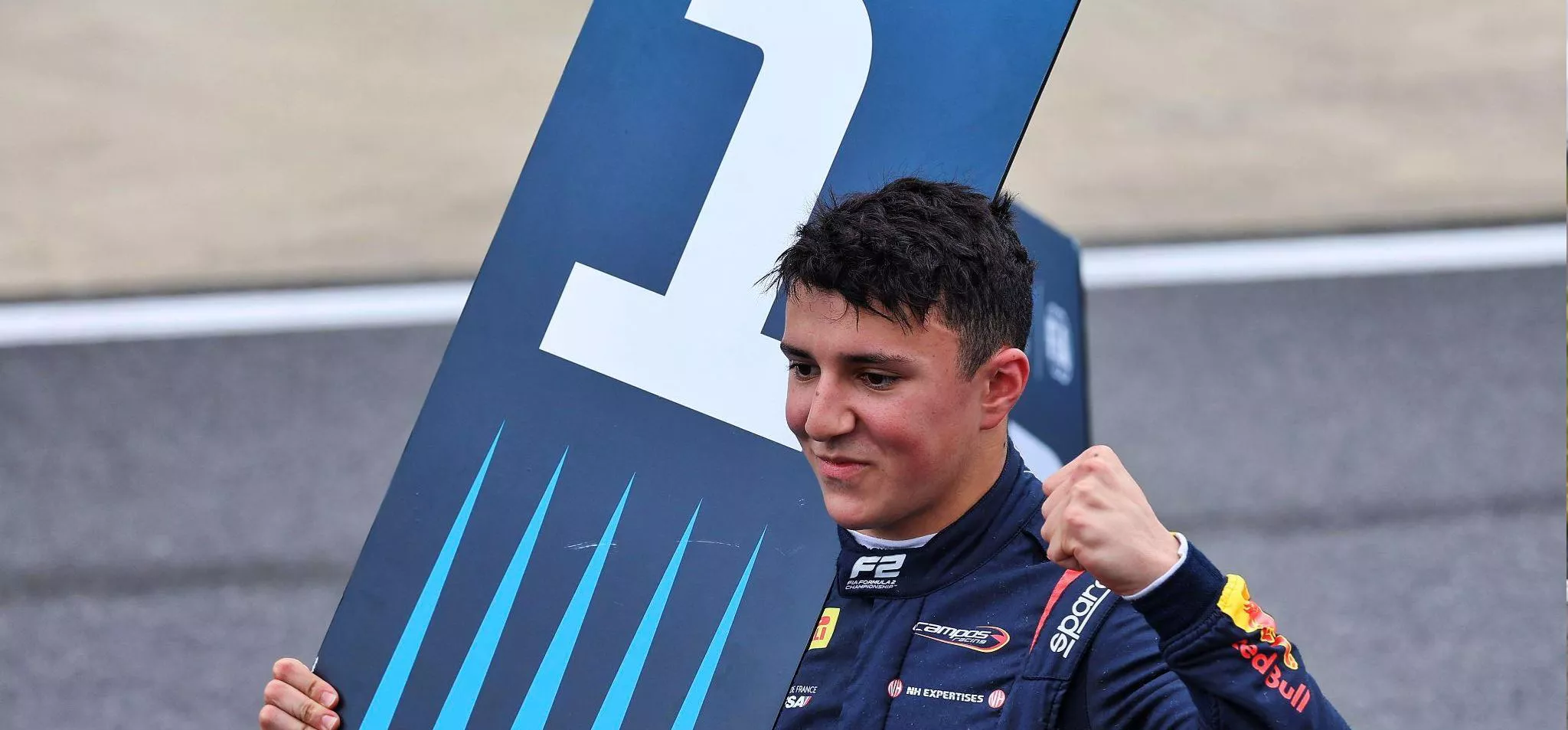 Isack Hadjar went on to win Sunday’s F2 feature race, putting him top in the standings