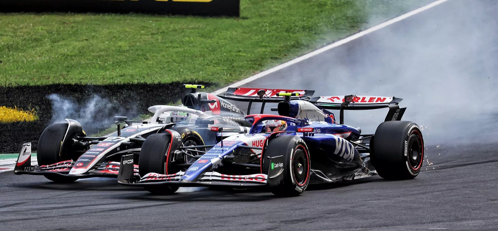 Tsunoda vs Hulk 2024 Monza