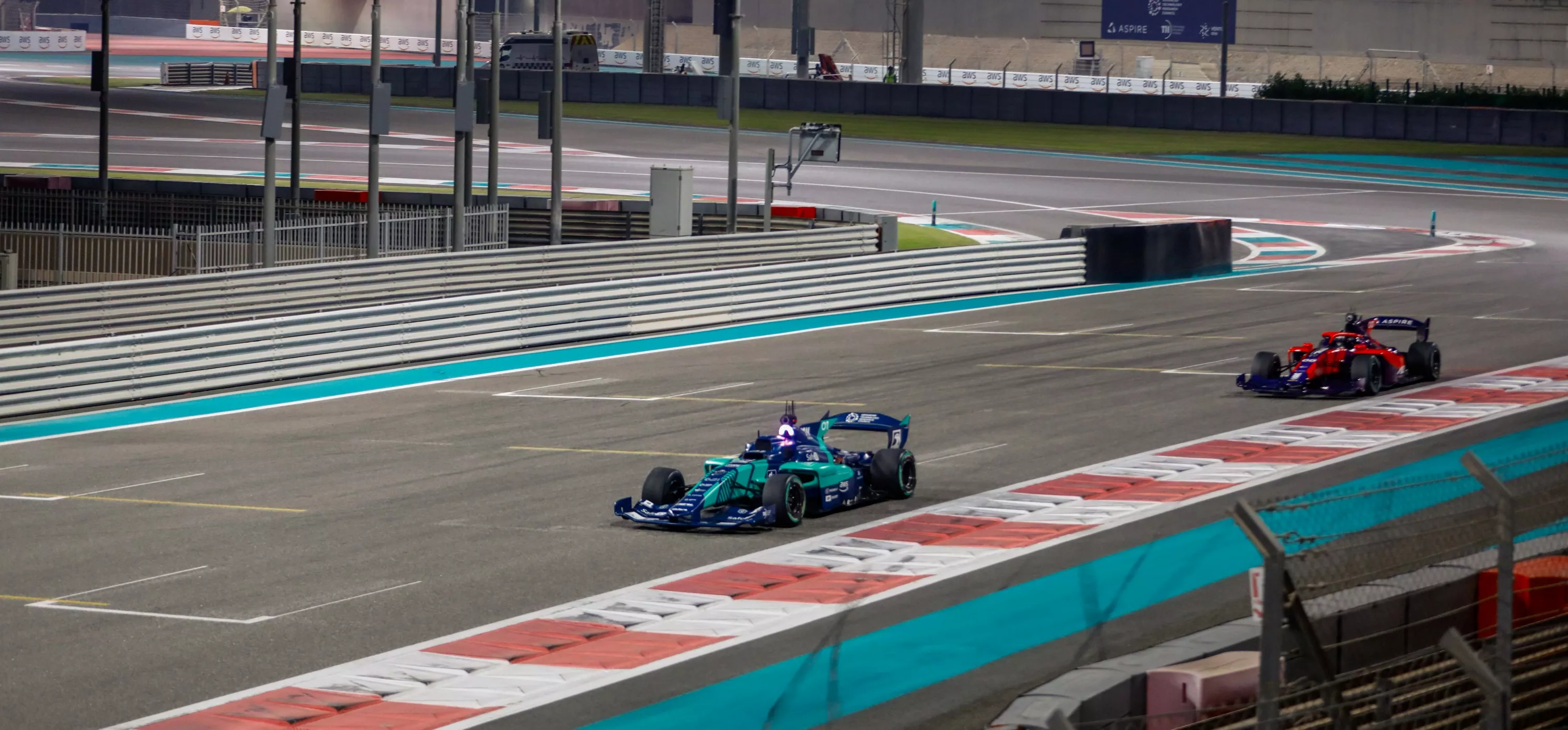A2RL Human vs AI demo at Yas Marina