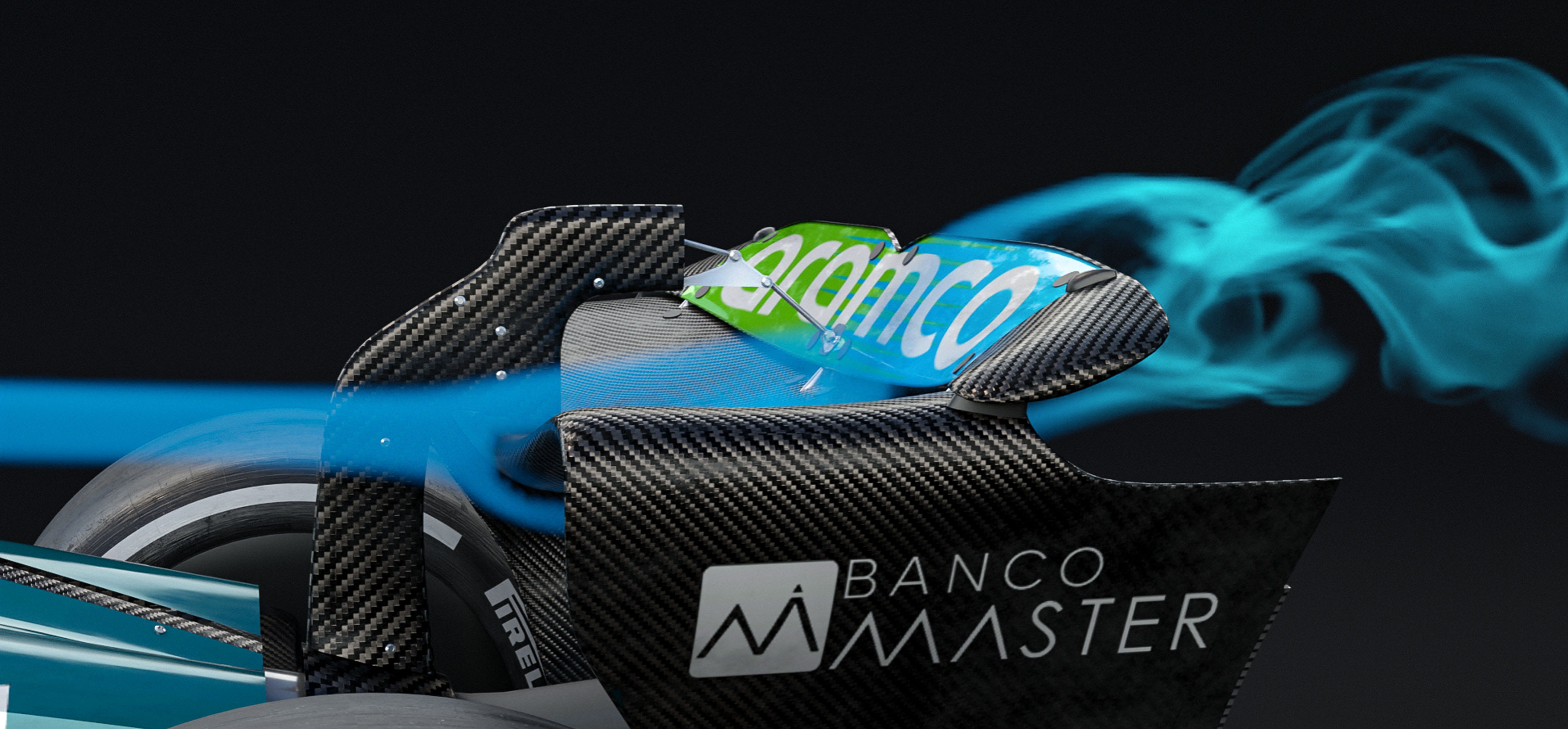 With low pressure flow under the wing and high pressure above the wing, downforce is generated