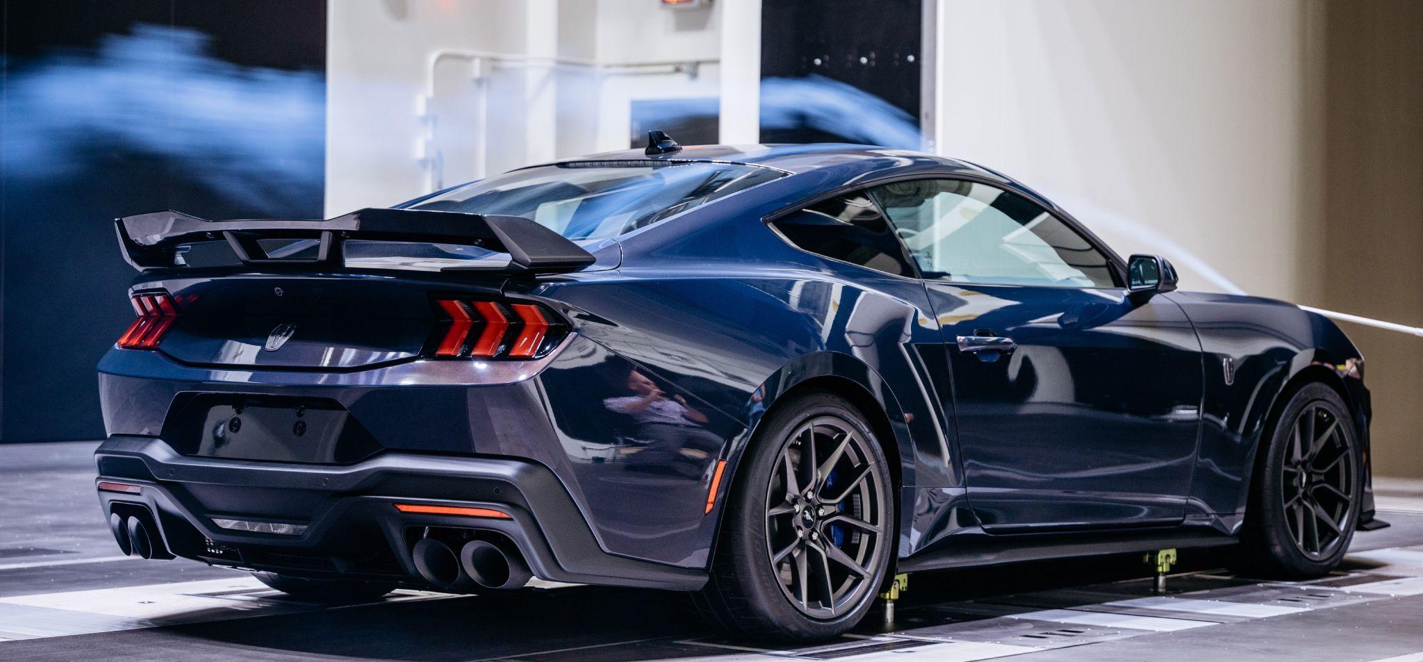 Ford Mustang Dark Horse inside wind tunnel
