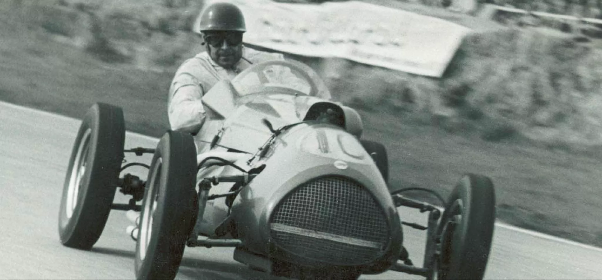 Alan Brown driving an F2 car
