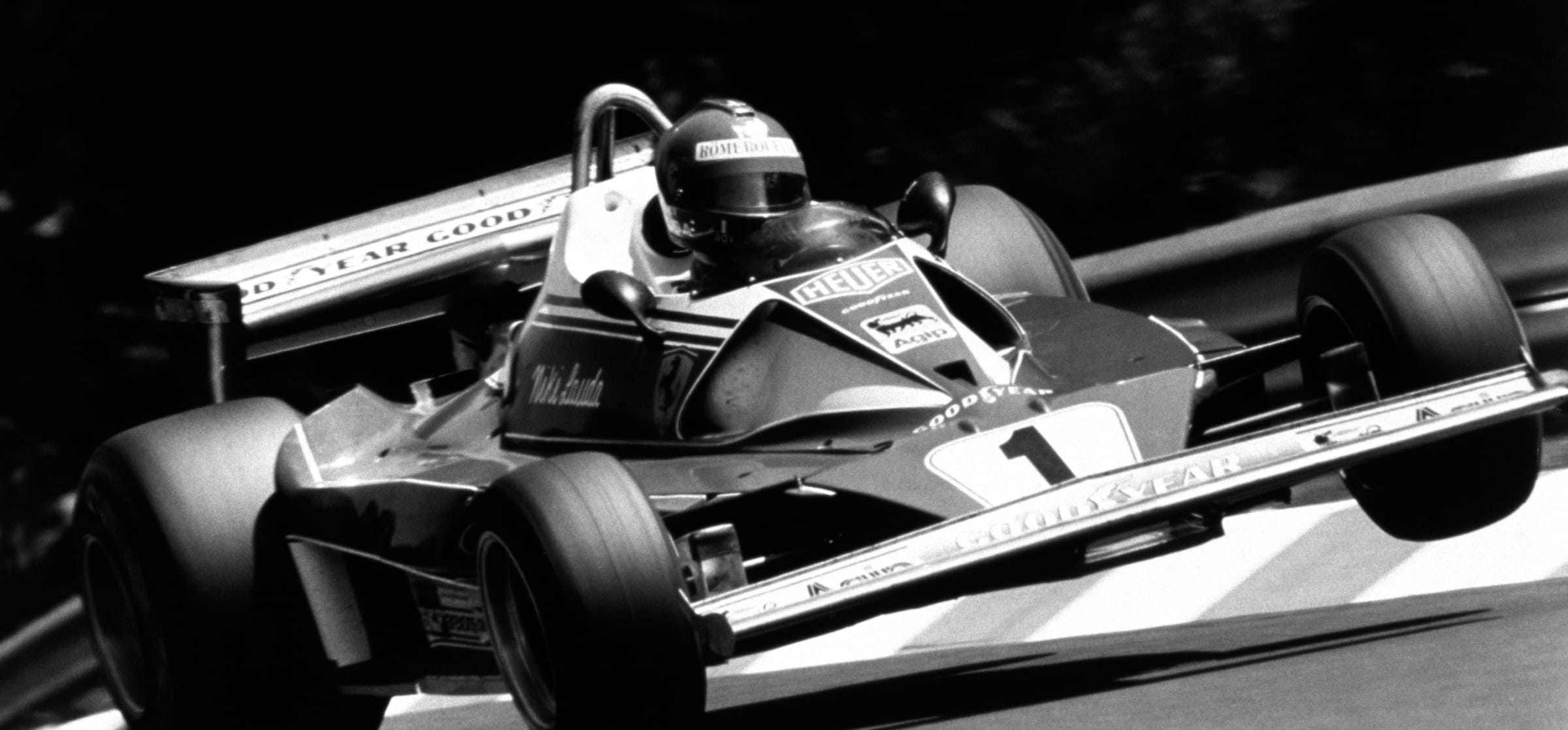 Niki Lauda driving his Ferrari 312T in 1976