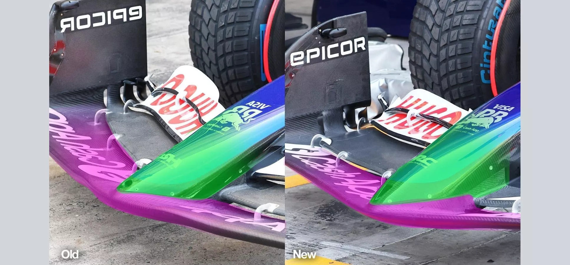 RB front wing Abu Dhabi