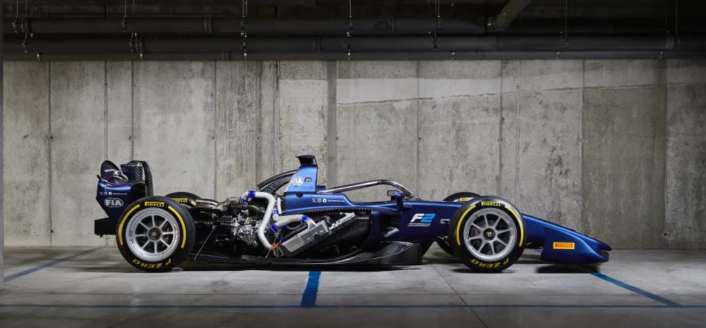 Cutaway of the 2024 F2 car
