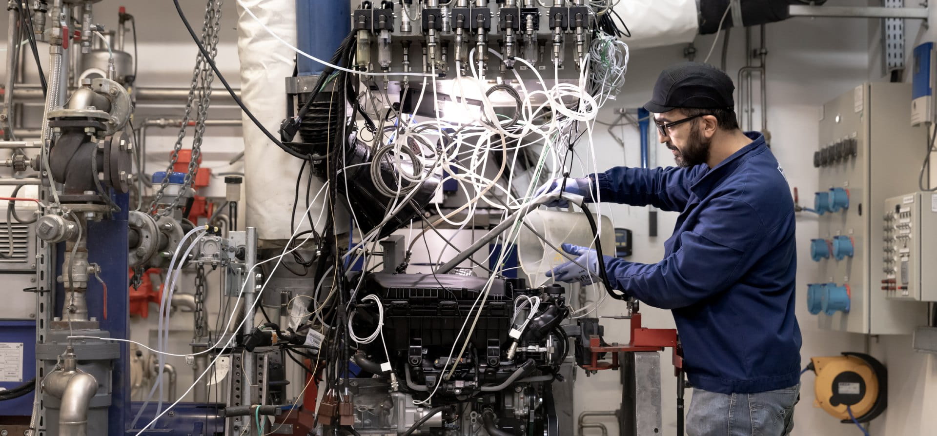 efuels being tested in a Stellantis engine on a dyno