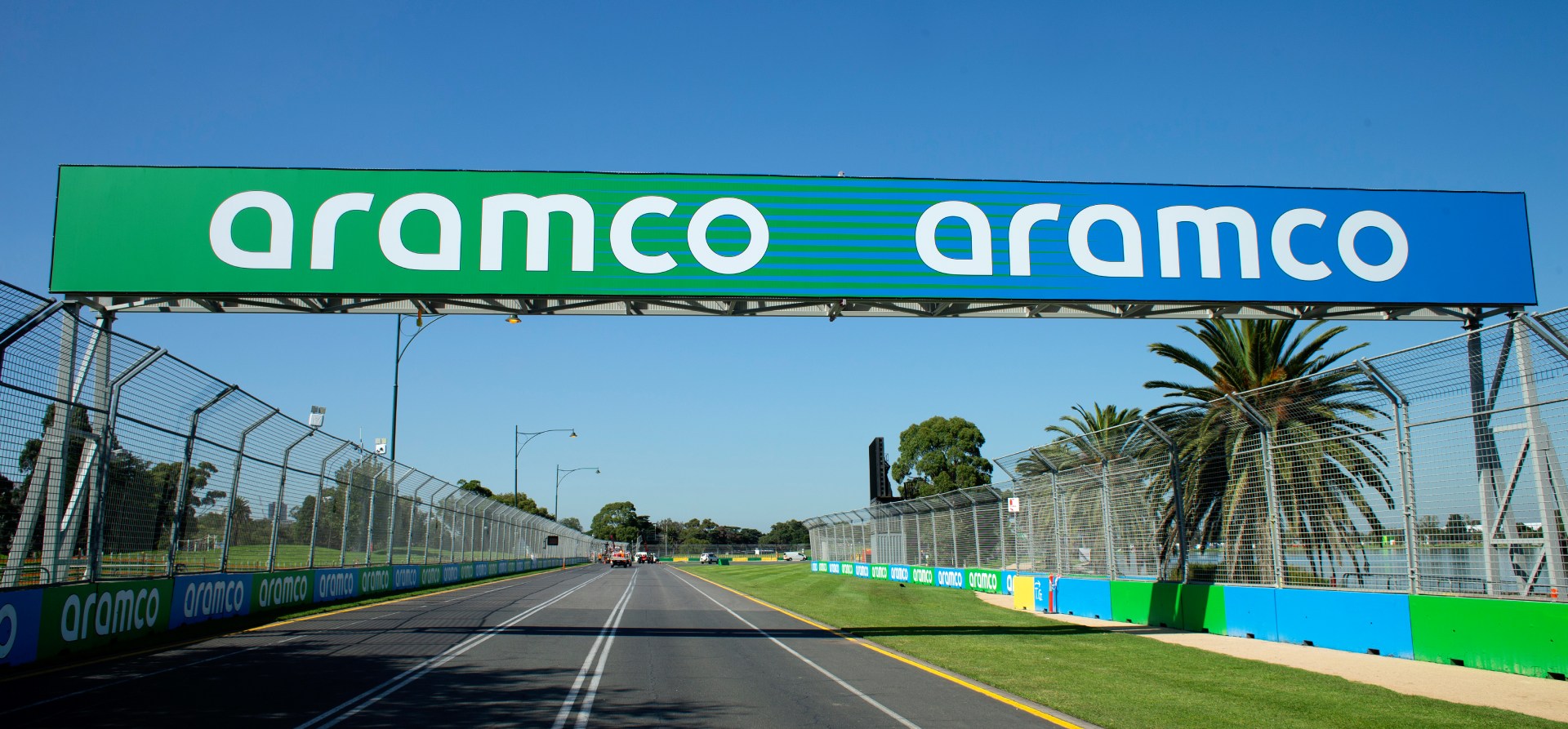Aramco advertising Albert Park Circuit, Australia