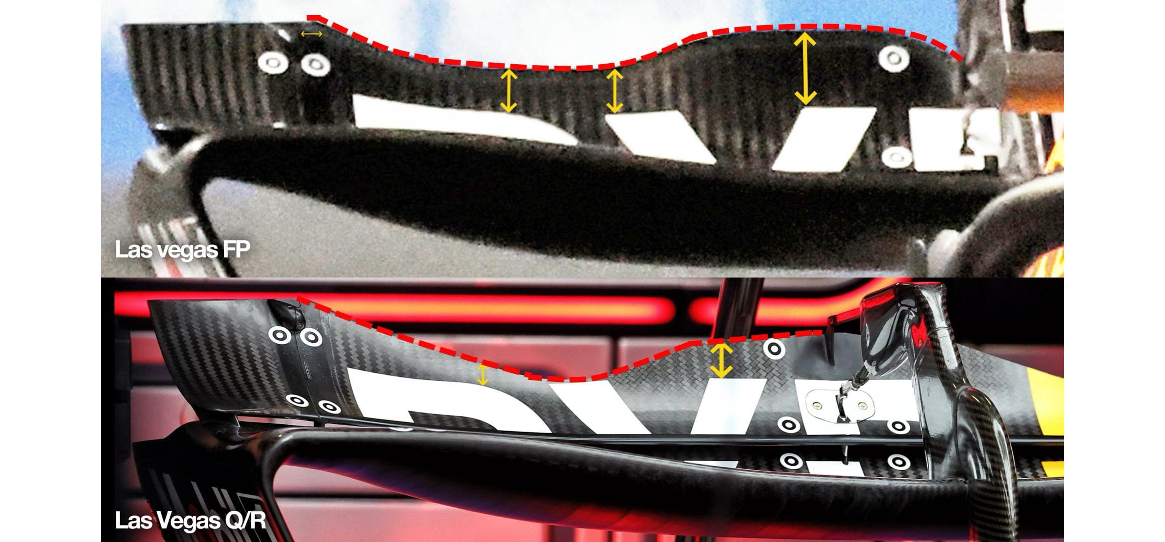 Rear wing compariuson Las Vegas