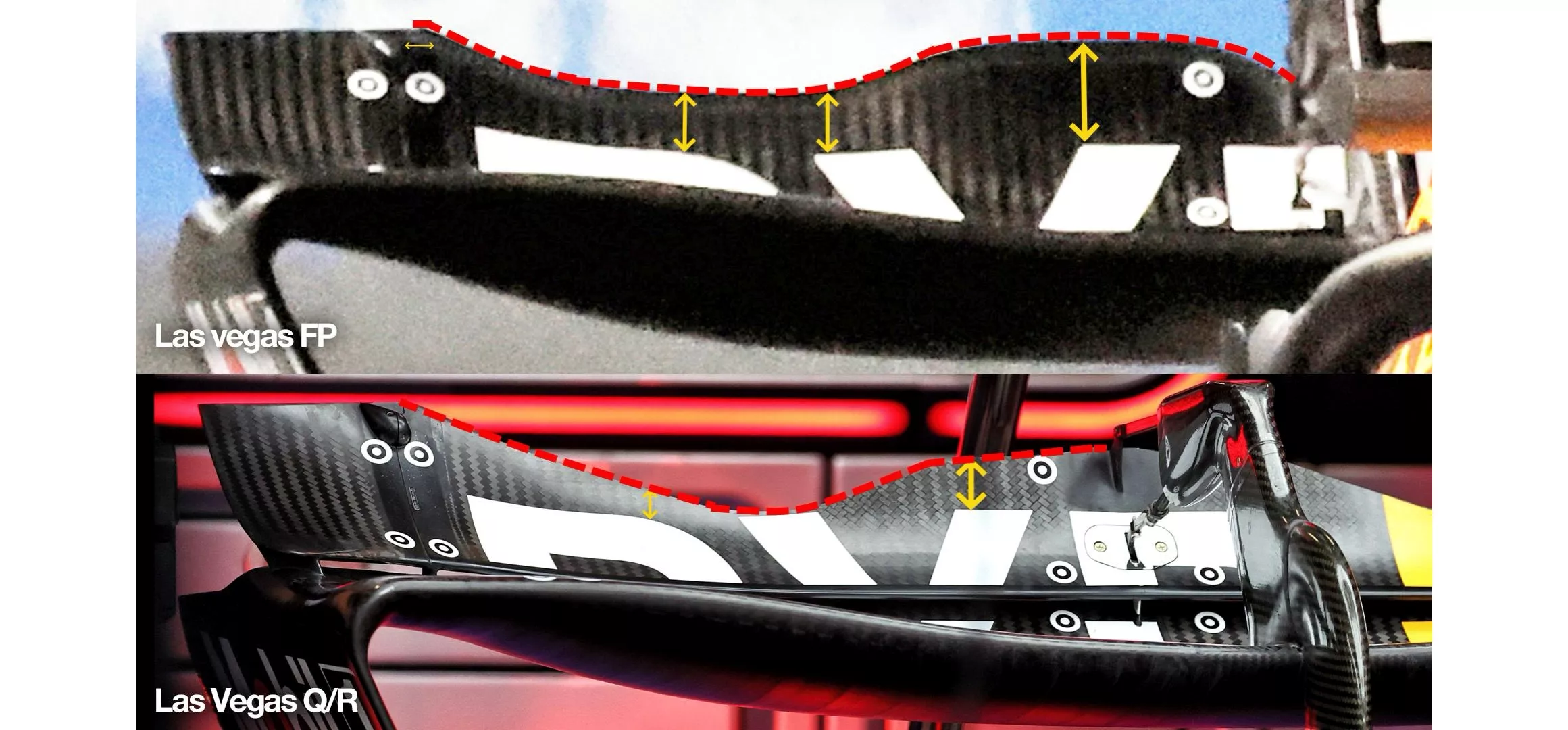 Rear wing compariuson Las Vegas