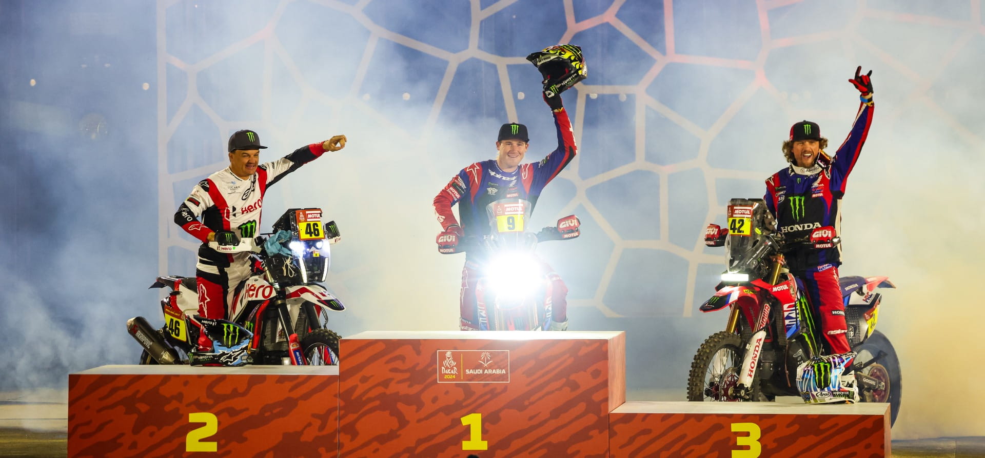 Dakar Rally 2024 bike podium
