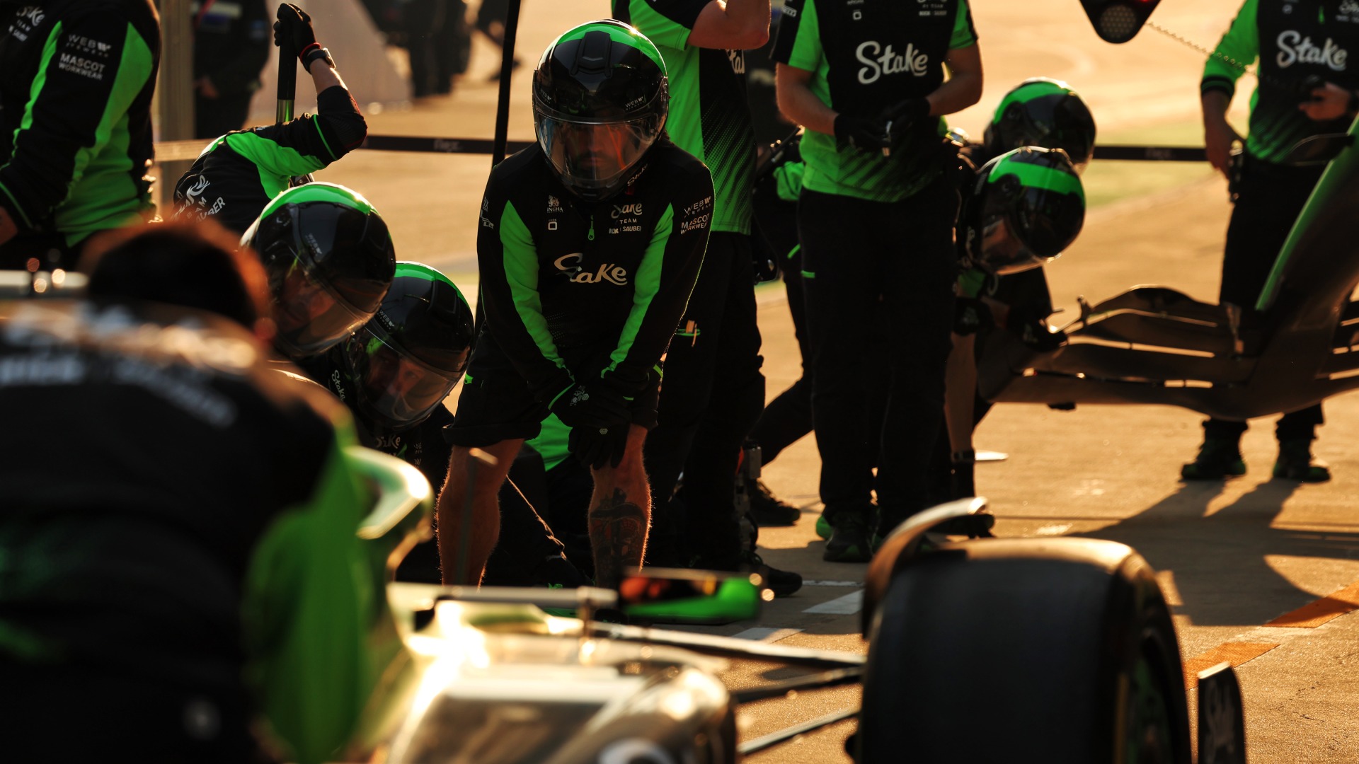 F1 pitstop practice, Sauber F1 team