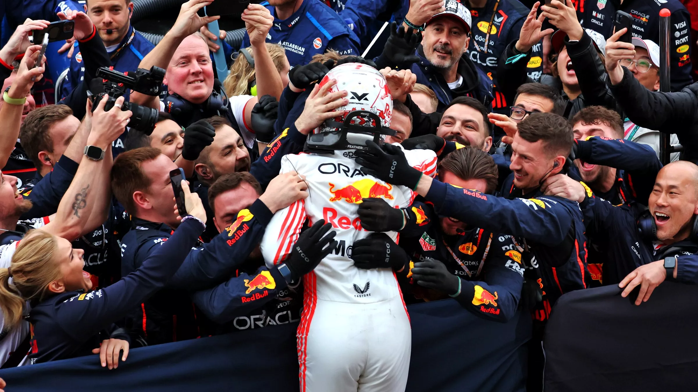Max Verstappen celebrates 2025 Japanese F1 GP win with Red Bull