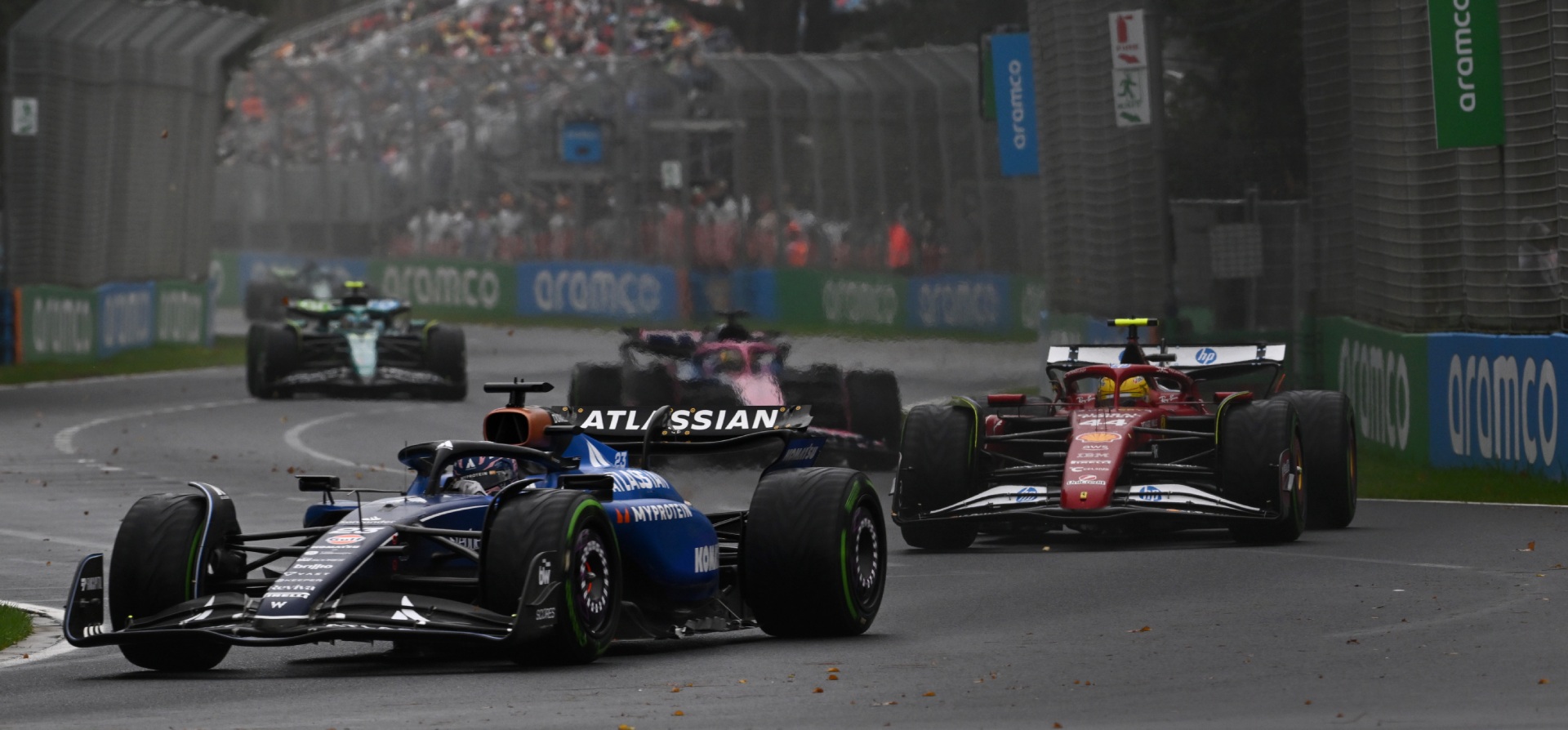 Multiple cars at the 2025 Australian GP
