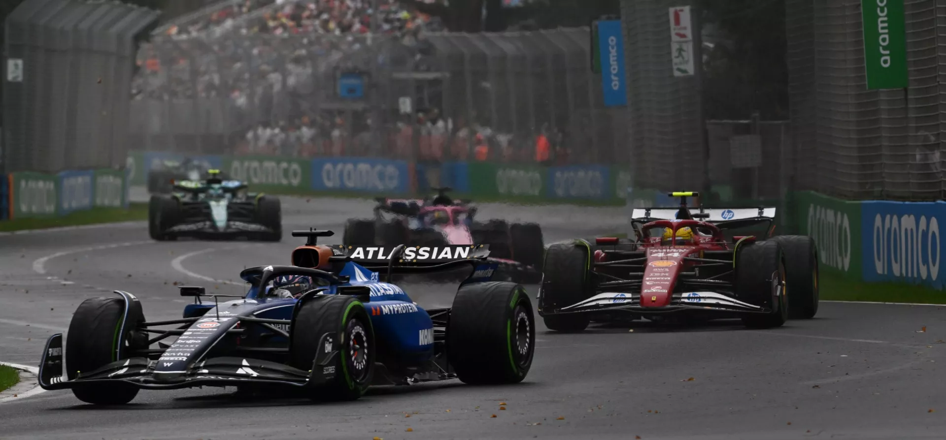 Multiple cars at the 2025 Australian GP