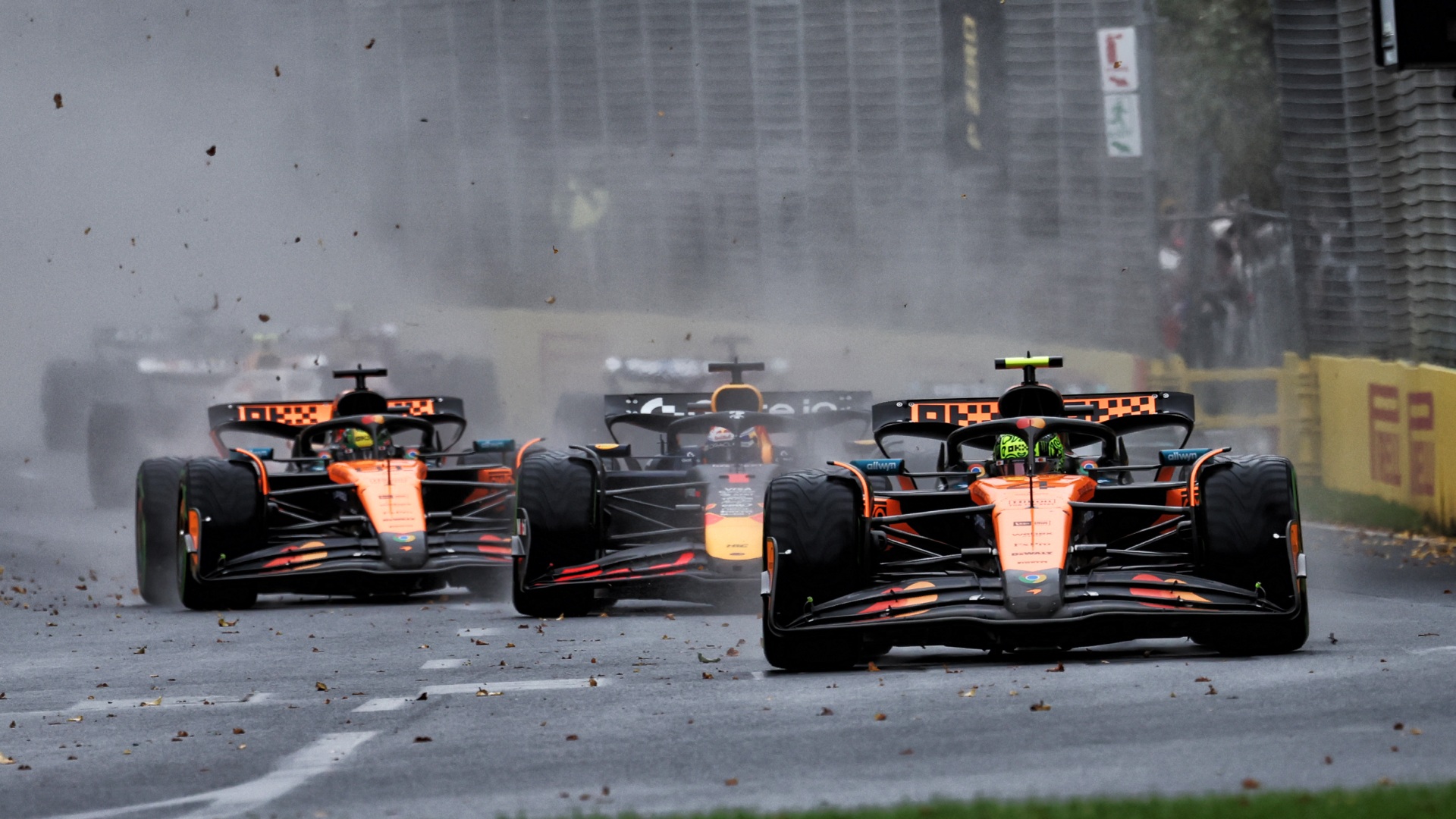 McLarens and Red Bull at the start of the 2025 Australian Grand Prix