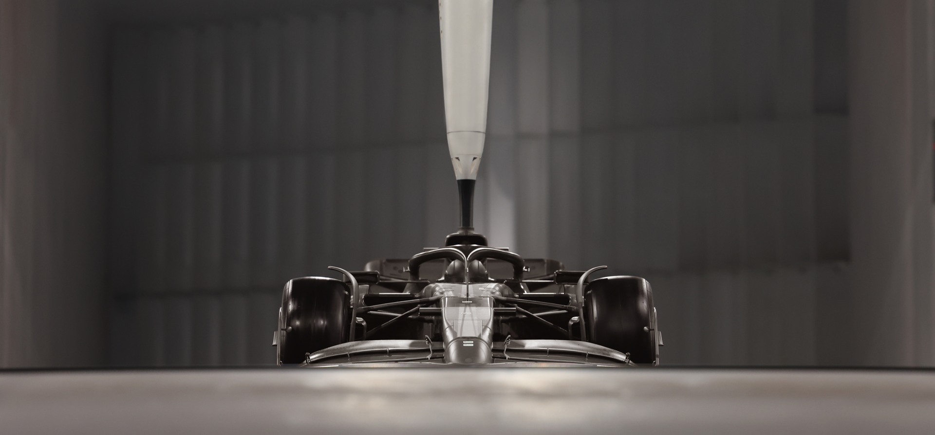 Aston Martin scale model inside windtunnel