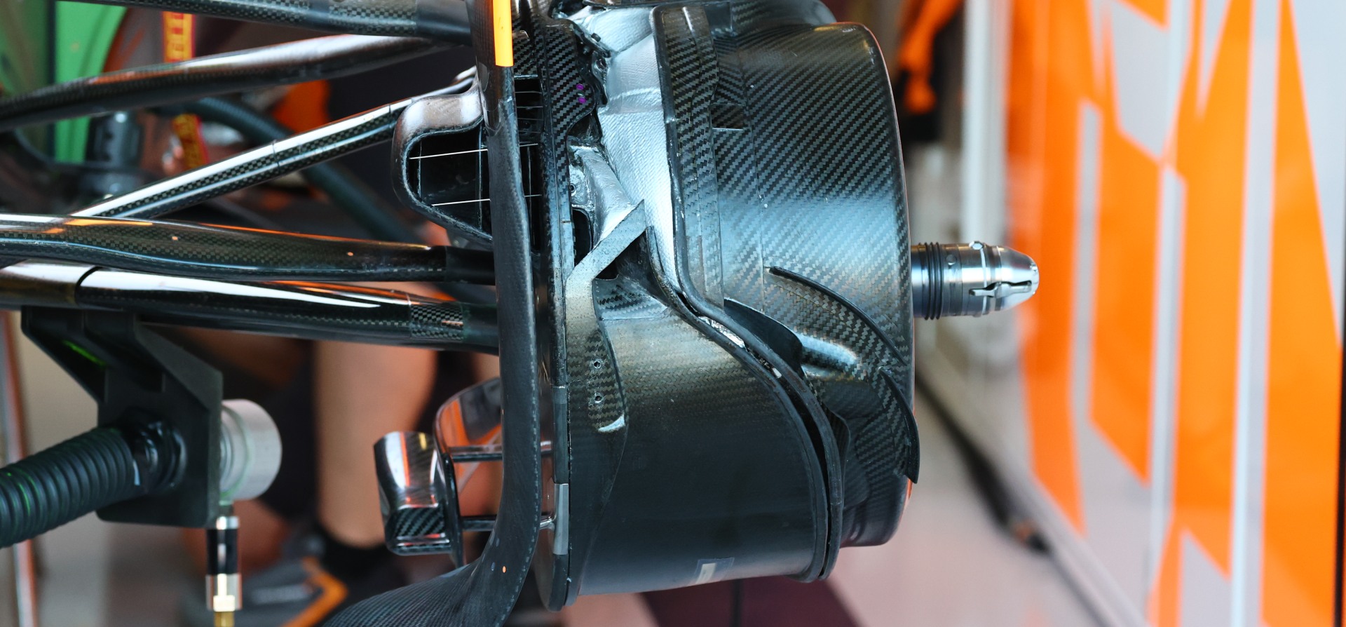 McLaren brake duct detail, 2025 F1 car