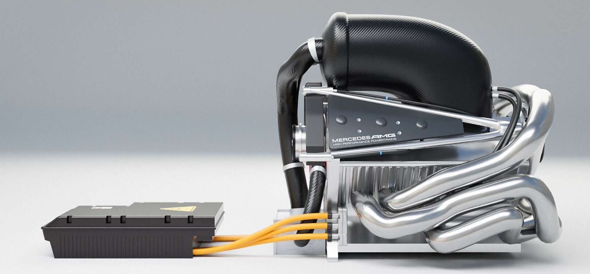 F1 car engine 3D render