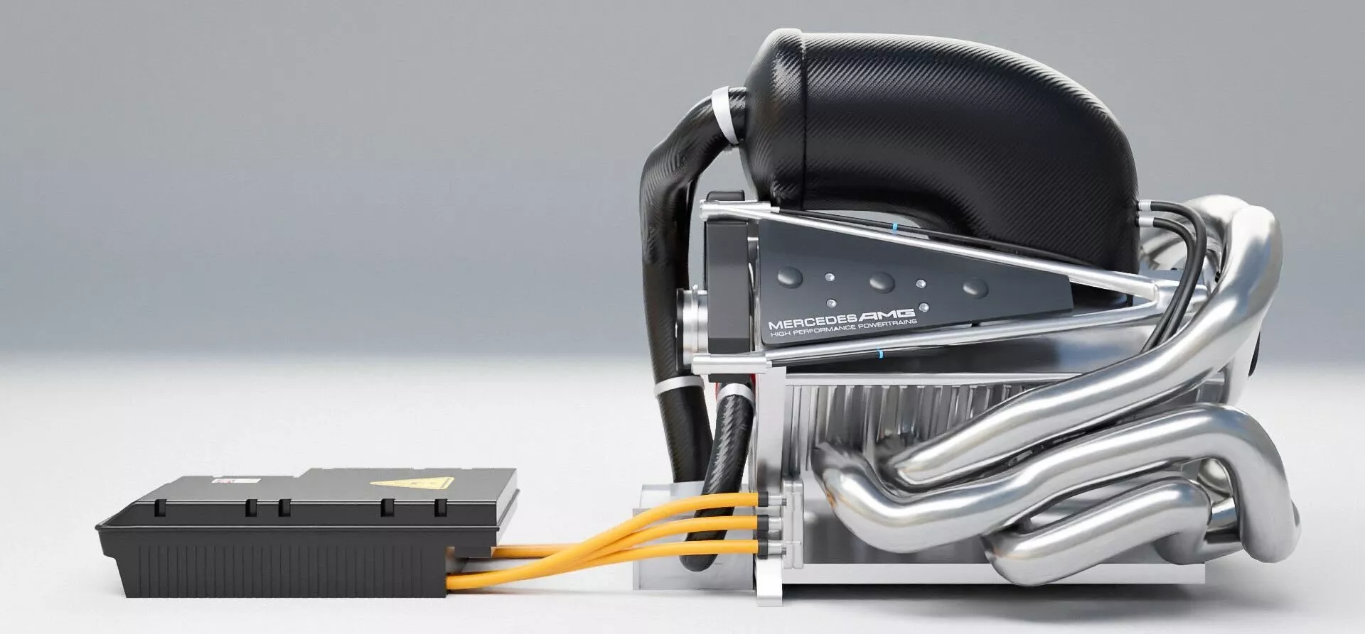 F1 car engine 3D render