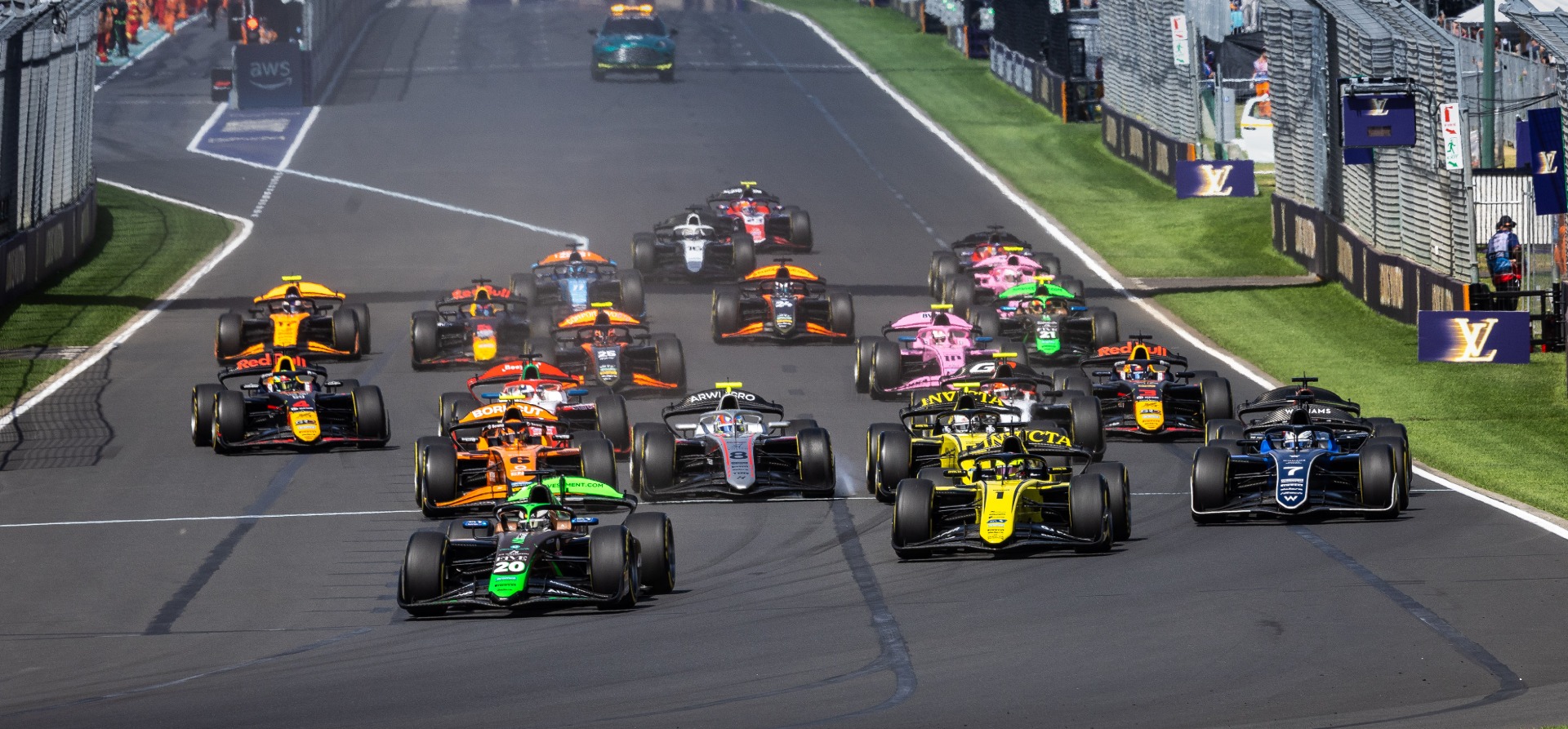 F2 race start Australia 2025