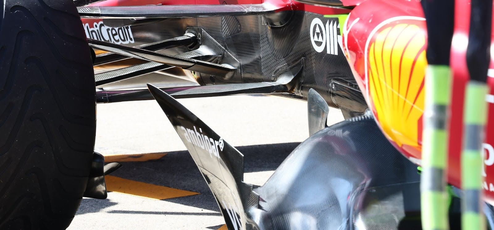 Ferrari F1 car floor detail
