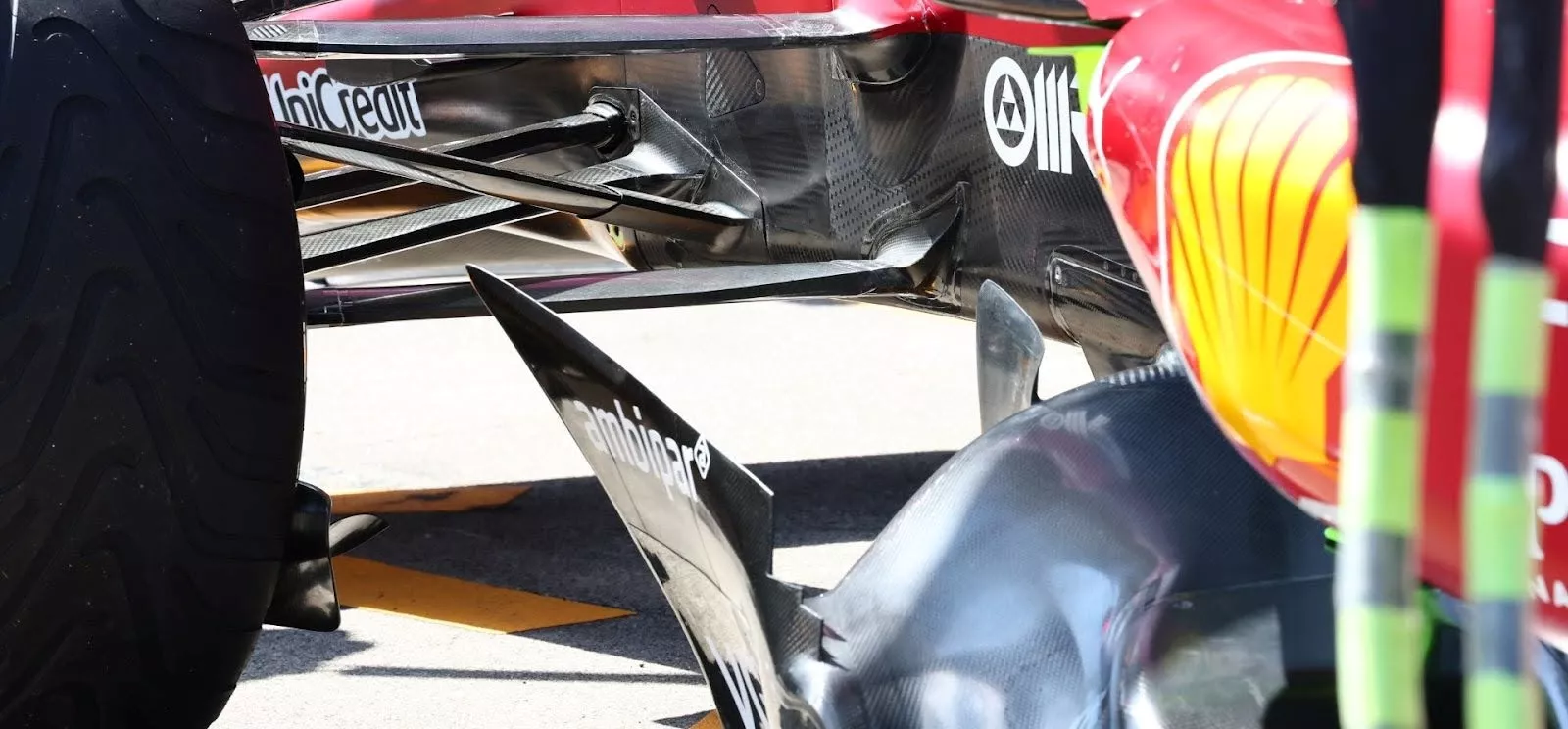 Ferrari F1 car floor detail