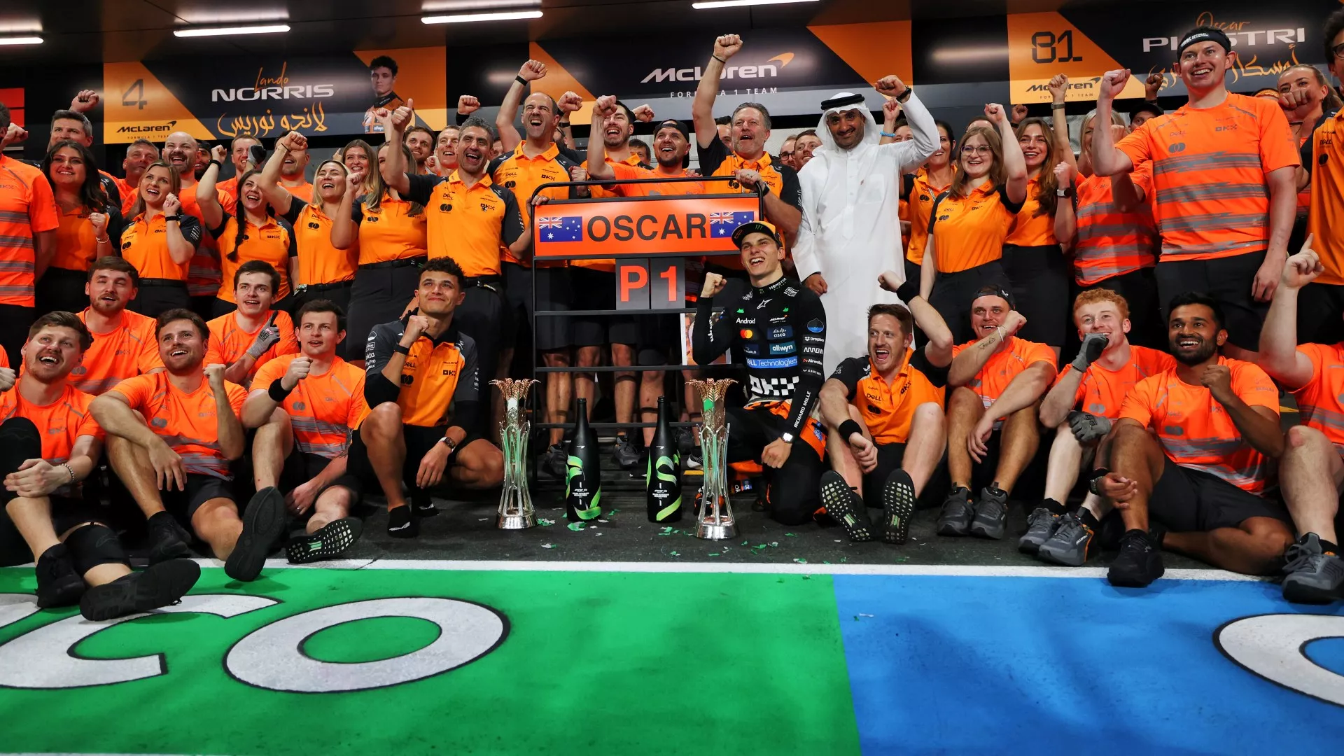 mcLaren celebrates its 2025 Saudi Arabian Grand Prix win