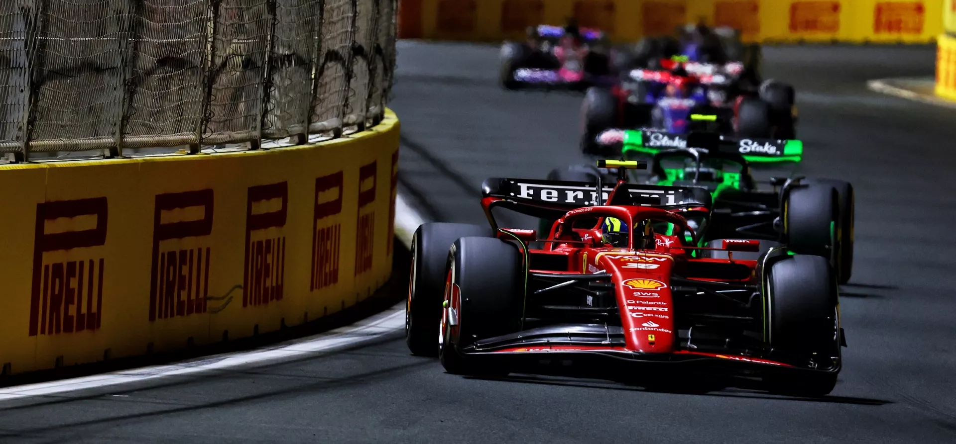 Ferrari F1 car at the 2024 Saudi Arabian GP