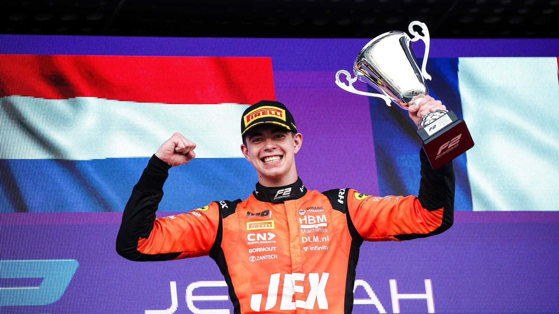 Richard Verschoor celebrating F2 win Saudi