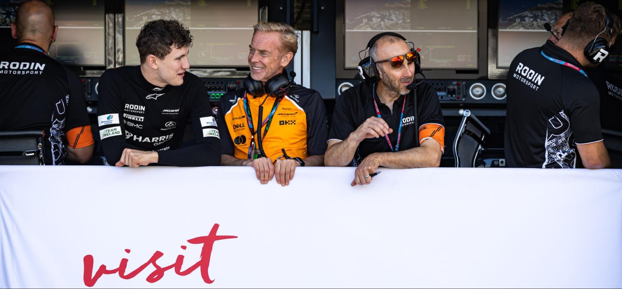 Alex dunne with team at Monaco, 2025
