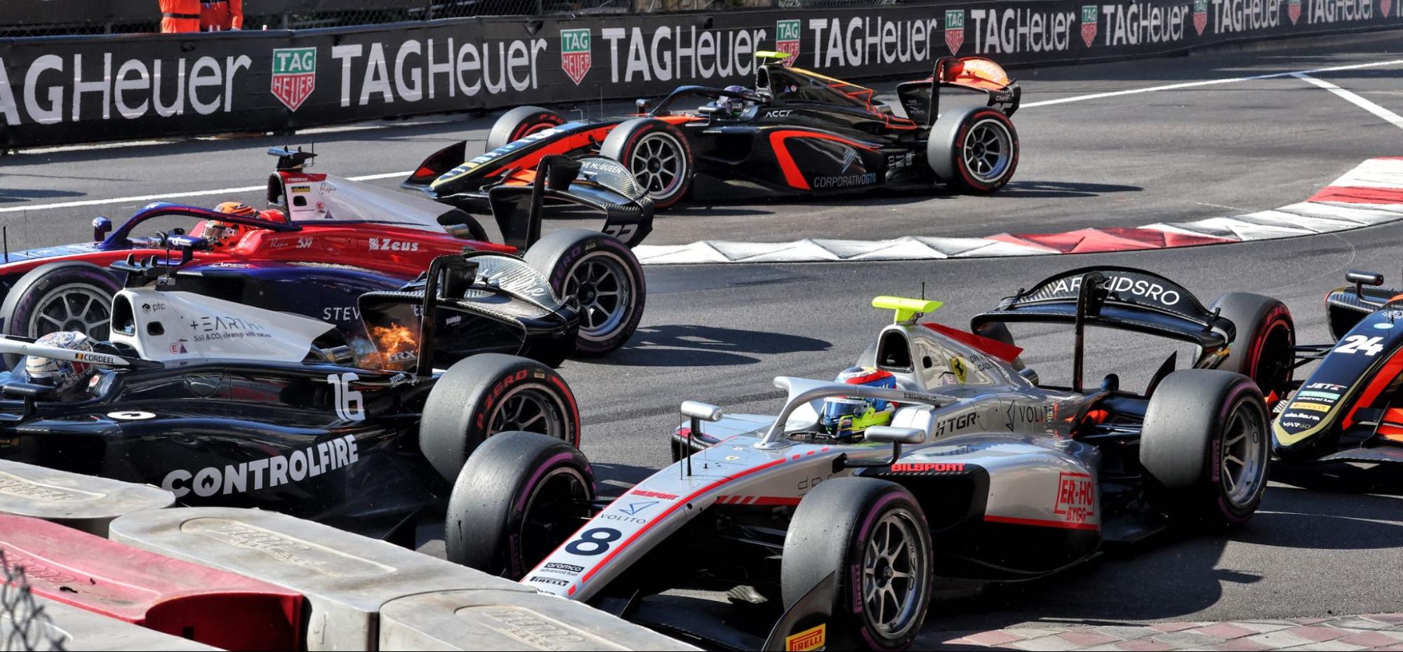 F2 crash Monaco 2025
