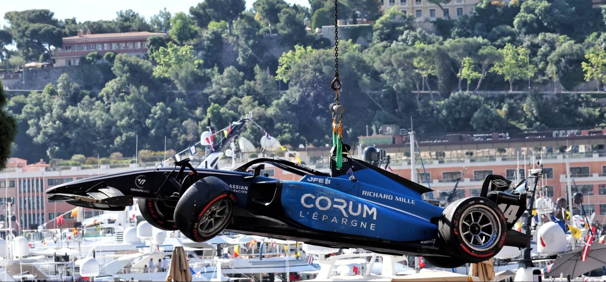 Car being craned 2025 Monaco F2
