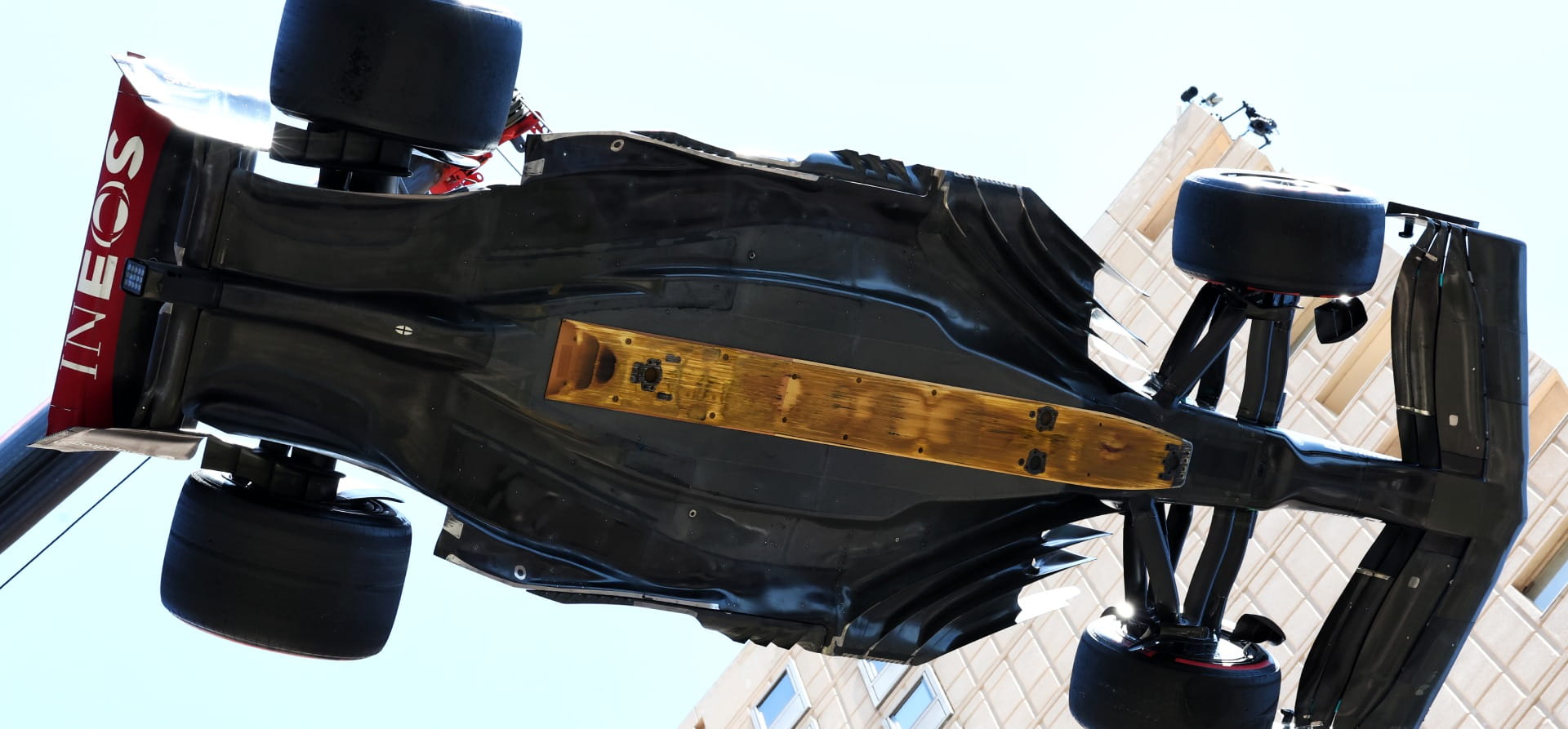 Underside of Mercedes F1 car