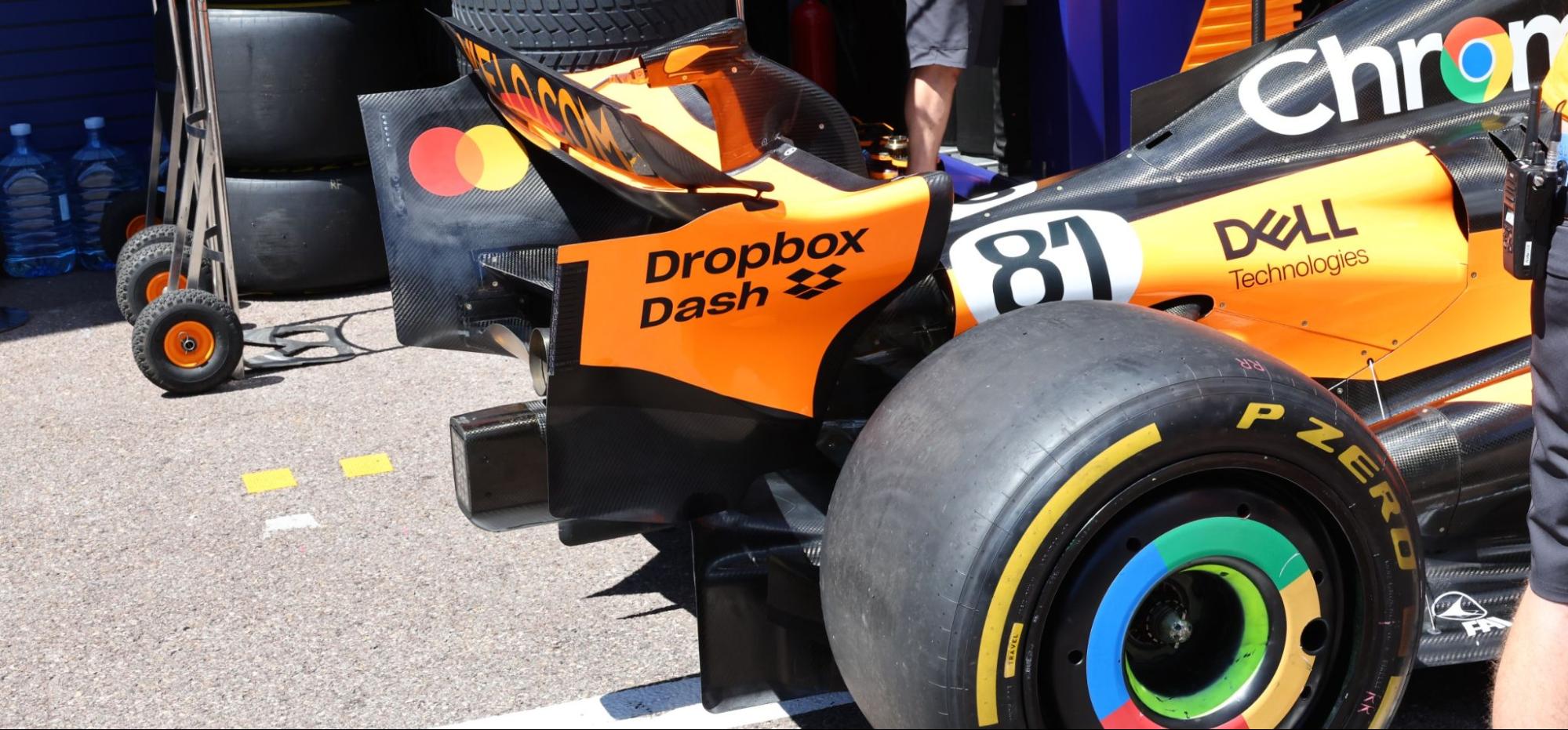 Rear of McLaren F1 car 2025
